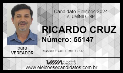 Candidato RICARDO CRUZ 2024 - ALUMÍNIO - Eleições