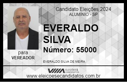 Candidato EVERALDO SILVA 2024 - ALUMÍNIO - Eleições