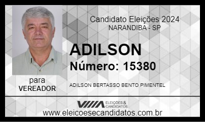 Candidato ADILSON 2024 - NARANDIBA - Eleições