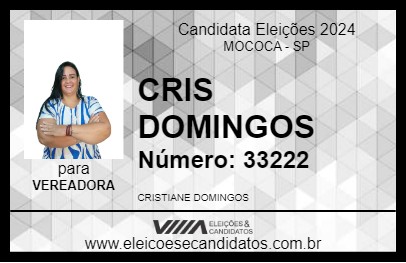 Candidato CRIS DOMINGOS 2024 - MOCOCA - Eleições