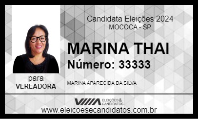 Candidato MARINA THAI 2024 - MOCOCA - Eleições