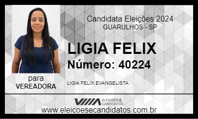 Candidato LIGIA FELIX 2024 - GUARULHOS - Eleições