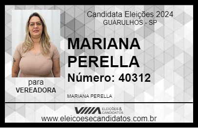 Candidato MARIANA PERELLA 2024 - GUARULHOS - Eleições