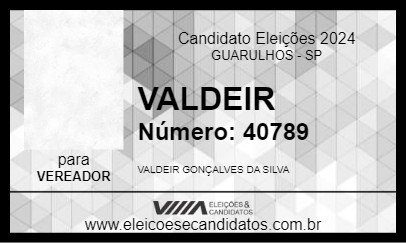 Candidato VALDEIR 2024 - GUARULHOS - Eleições