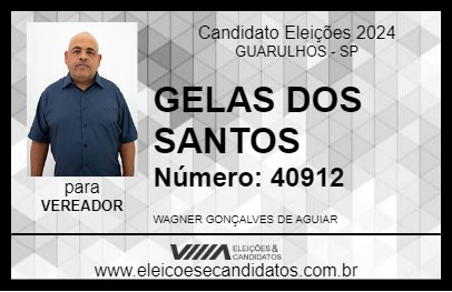 Candidato GELAS DOS SANTOS 2024 - GUARULHOS - Eleições