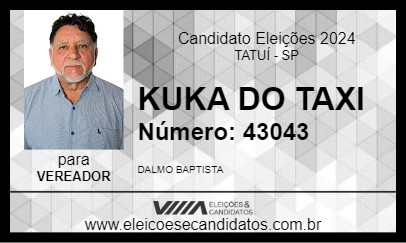 Candidato KUKA DO TAXI 2024 - TATUÍ - Eleições