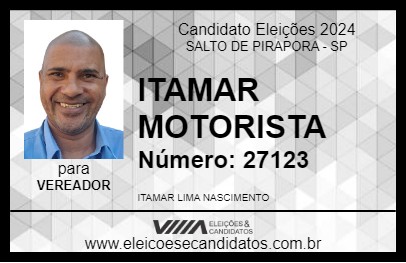 Candidato ITAMAR MOTORISTA 2024 - SALTO DE PIRAPORA - Eleições