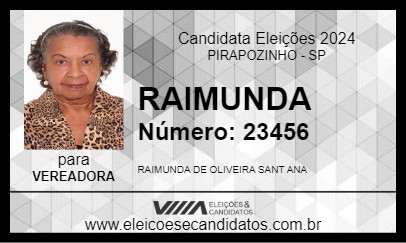 Candidato RAIMUNDA 2024 - PIRAPOZINHO - Eleições