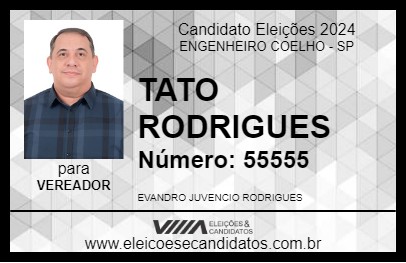 Candidato TATO RODRIGUES 2024 - ENGENHEIRO COELHO - Eleições