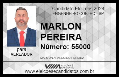 Candidato MARLON  PEREIRA 2024 - ENGENHEIRO COELHO - Eleições