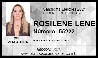 Candidato ROSILENE LENE 2024 - ENGENHEIRO COELHO - Eleições