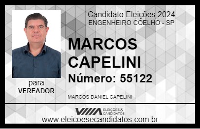 Candidato MARCOS  CAPELINI 2024 - ENGENHEIRO COELHO - Eleições