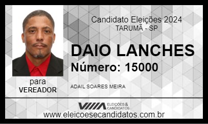 Candidato DAIO LANCHES 2024 - TARUMÃ - Eleições