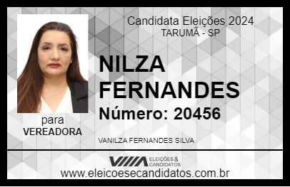 Candidato NILZA FERNANDES 2024 - TARUMÃ - Eleições