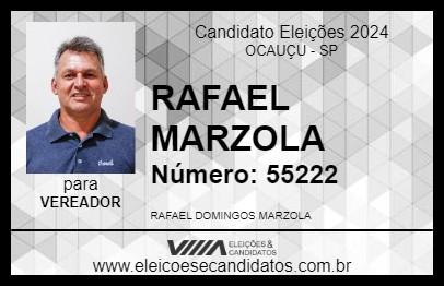 Candidato RAFAEL MARZOLA 2024 - OCAUÇU - Eleições