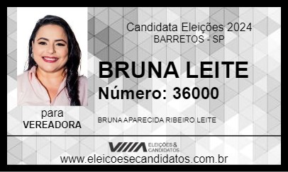 Candidato BRUNA LEITE 2024 - BARRETOS - Eleições