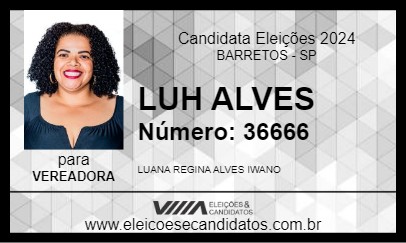 Candidato LUH ALVES 2024 - BARRETOS - Eleições