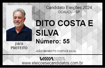 Candidato DITO COSTA E SILVA 2024 - OCAUÇU - Eleições