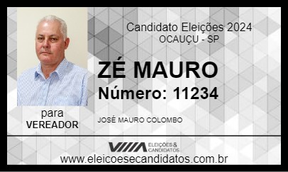 Candidato ZÉ MAURO 2024 - OCAUÇU - Eleições