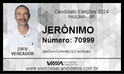 Candidato JERÔNIMO 2024 - PAULÍNIA - Eleições