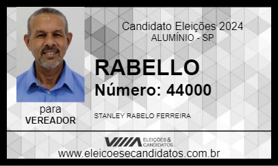 Candidato RABELLO 2024 - ALUMÍNIO - Eleições