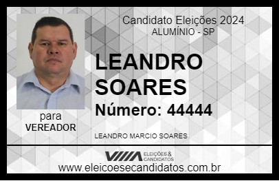 Candidato LEANDRO SOARES 2024 - ALUMÍNIO - Eleições