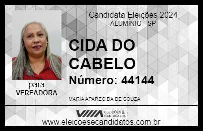 Candidato CIDA DO CABELO 2024 - ALUMÍNIO - Eleições