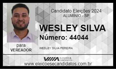 Candidato WESLEY SILVA 2024 - ALUMÍNIO - Eleições