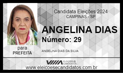 Candidato ANGELINA DIAS 2024 - CAMPINAS - Eleições