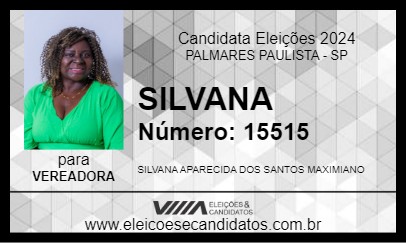 Candidato SILVANA 2024 - PALMARES PAULISTA - Eleições