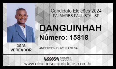 Candidato DANGUINHAH 2024 - PALMARES PAULISTA - Eleições