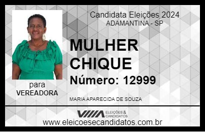 Candidato MULHER CHIQUE 2024 - ADAMANTINA - Eleições