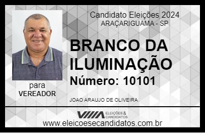 Candidato BRANCO DA ILUMINAÇÃO 2024 - ARAÇARIGUAMA - Eleições