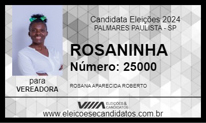 Candidato ROSANINHA 2024 - PALMARES PAULISTA - Eleições