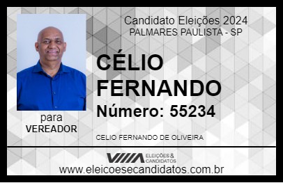 Candidato CÉLIO FERNANDO 2024 - PALMARES PAULISTA - Eleições