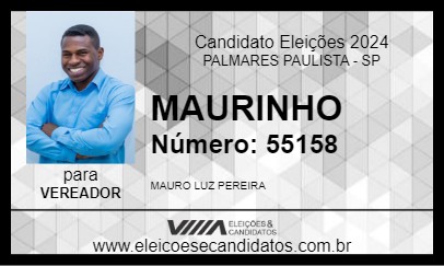 Candidato MAURINHO 2024 - PALMARES PAULISTA - Eleições