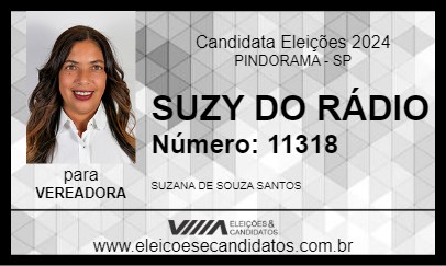 Candidato SUZY DO RÁDIO 2024 - PINDORAMA - Eleições