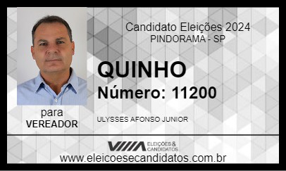 Candidato QUINHO 2024 - PINDORAMA - Eleições