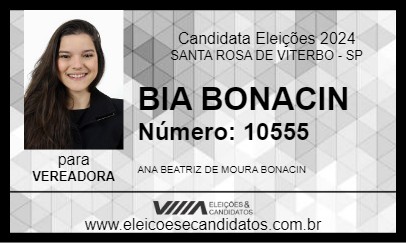 Candidato BIA BONACIN 2024 - SANTA ROSA DE VITERBO - Eleições