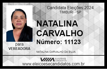 Candidato NATALINA CARVALHO 2024 - TIMBURI - Eleições