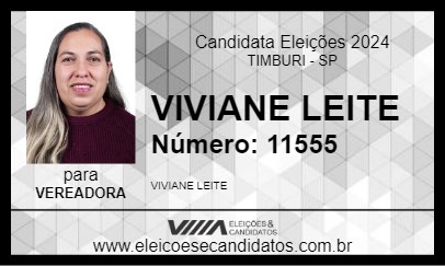 Candidato VIVIANE LEITE 2024 - TIMBURI - Eleições