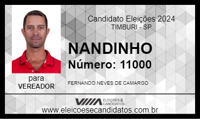 Candidato NANDINHO 2024 - TIMBURI - Eleições