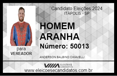 Candidato ANDERSON CHIAVELLI 2024 - ITÁPOLIS - Eleições