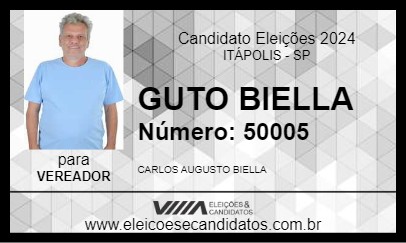 Candidato GUTO BIELLA 2024 - ITÁPOLIS - Eleições