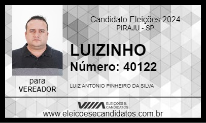 Candidato LUIZINHO 2024 - PIRAJU - Eleições