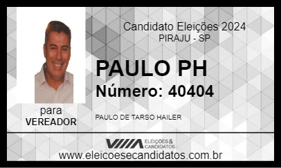 Candidato PAULO PH 2024 - PIRAJU - Eleições