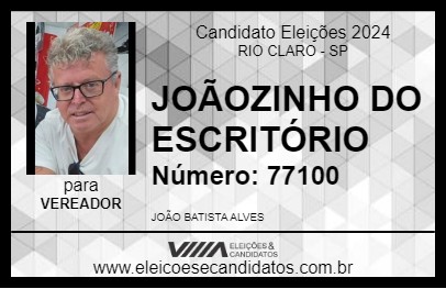 Candidato JOÃOZINHO DO ESCRITÓRIO 2024 - RIO CLARO - Eleições