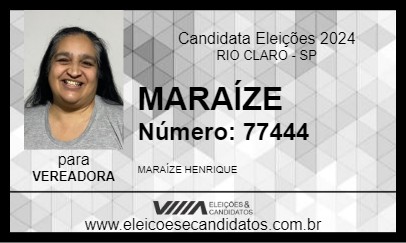 Candidato MARAÍZE 2024 - RIO CLARO - Eleições