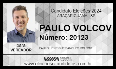 Candidato PAULO VOLCOV 2024 - ARAÇARIGUAMA - Eleições