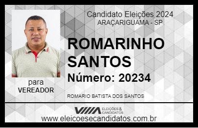 Candidato ROMARINHO SANTOS 2024 - ARAÇARIGUAMA - Eleições